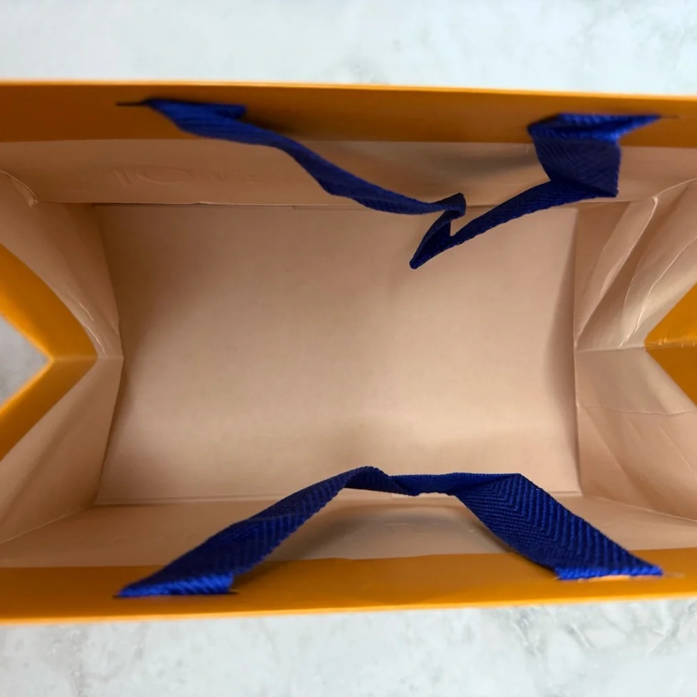 Authentic Louis Vuitton Shopping Bag – Medium Size with Blue Handles